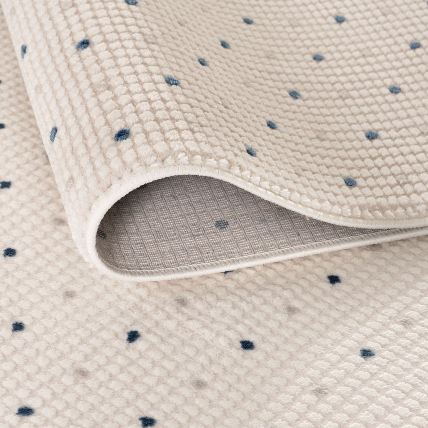 Carmel Cream-Blue Dots Rug | 6080 - PN Home