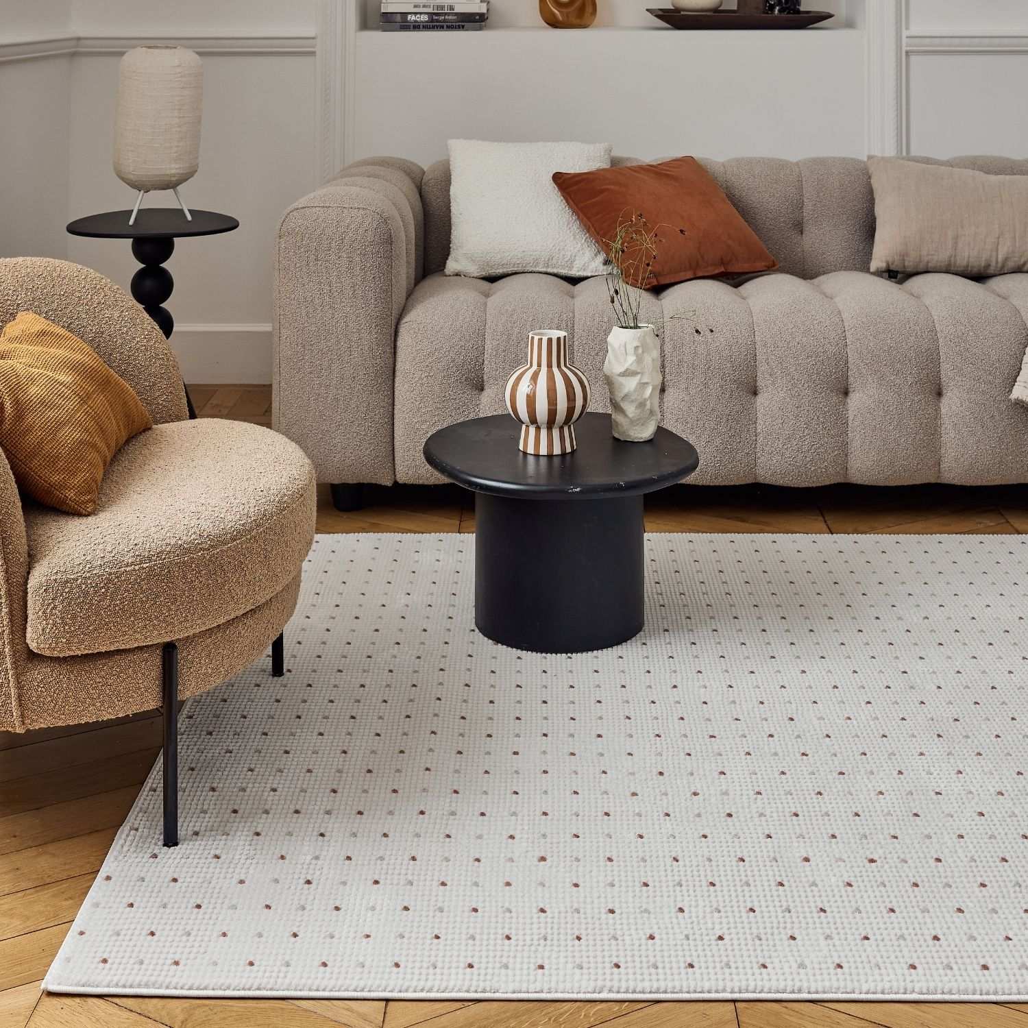 Carmel Cream-Terra Dots Rug | 6080 - PN Home