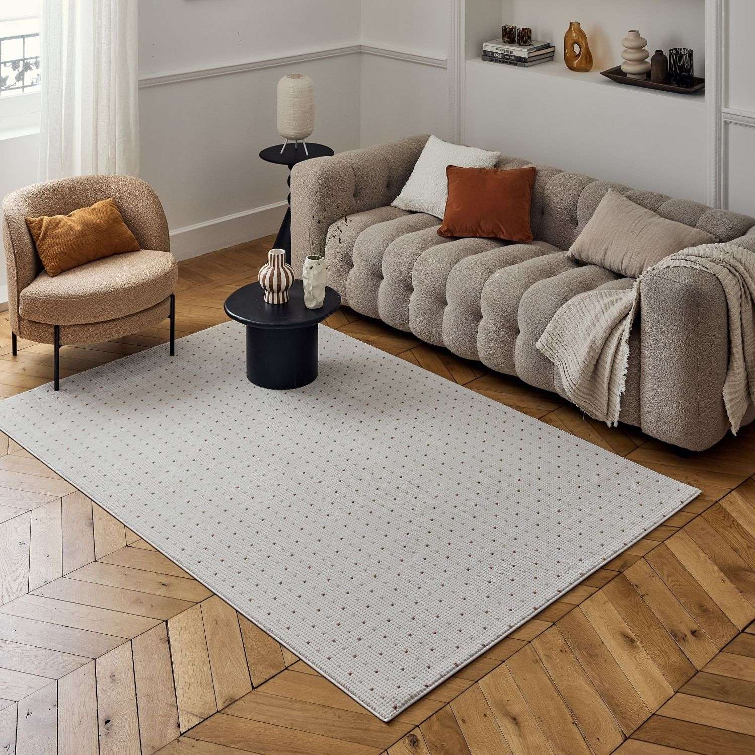 Carmel Cream-Terra Dots Rug | 6080 - PN Home