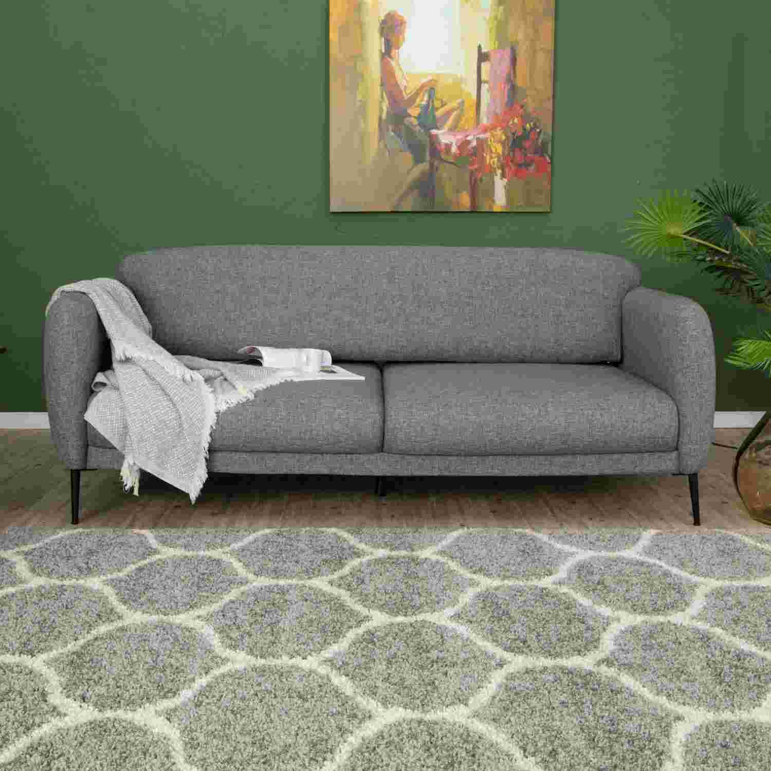 Moroccan Grey Shaggy Rug | 610 - PN Home