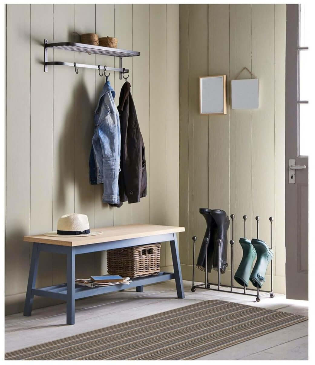 Stockholm Mocha/Blue Washable Mat - PN Home
