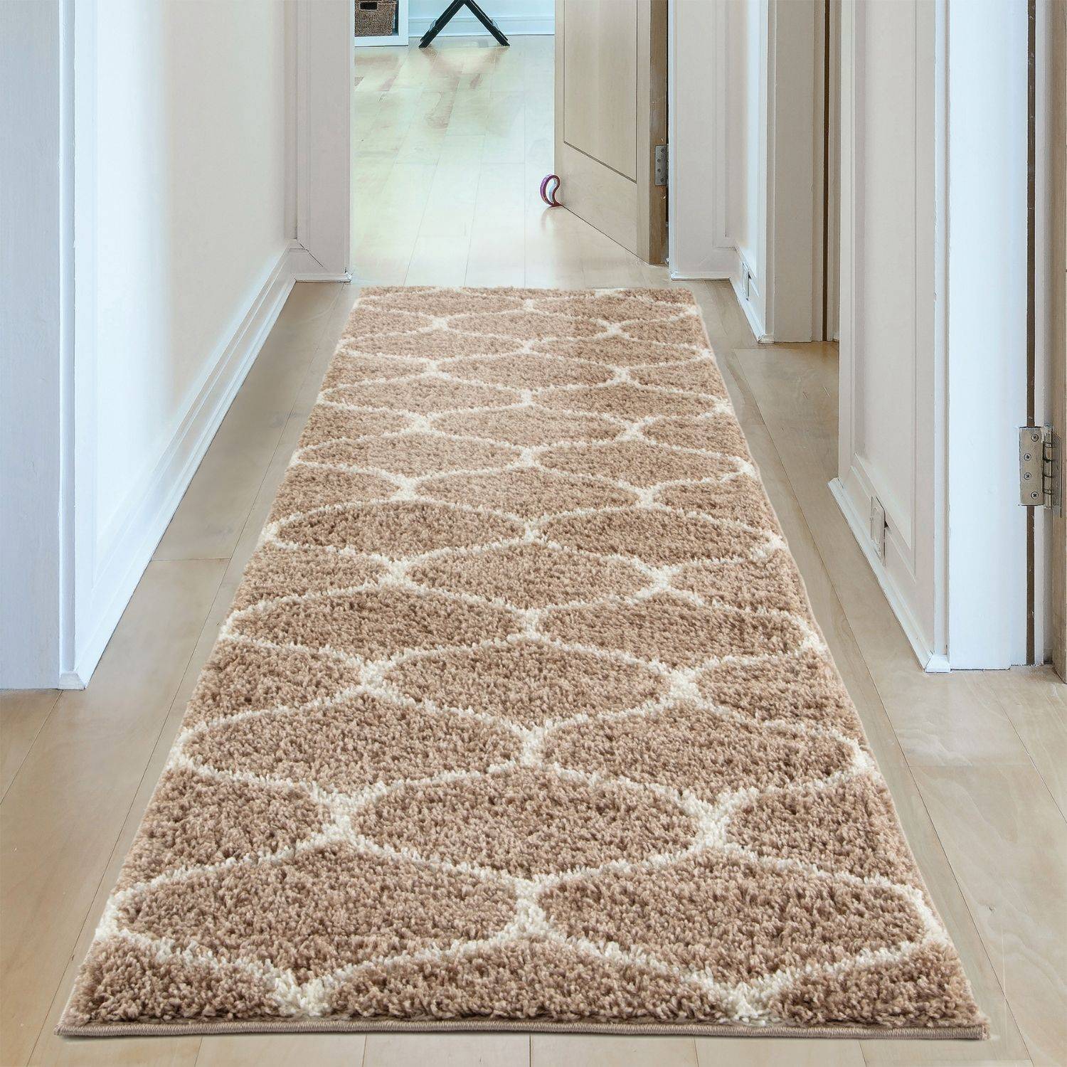 Moroccan Beige Shaggy Rug | 620 - PN Home
