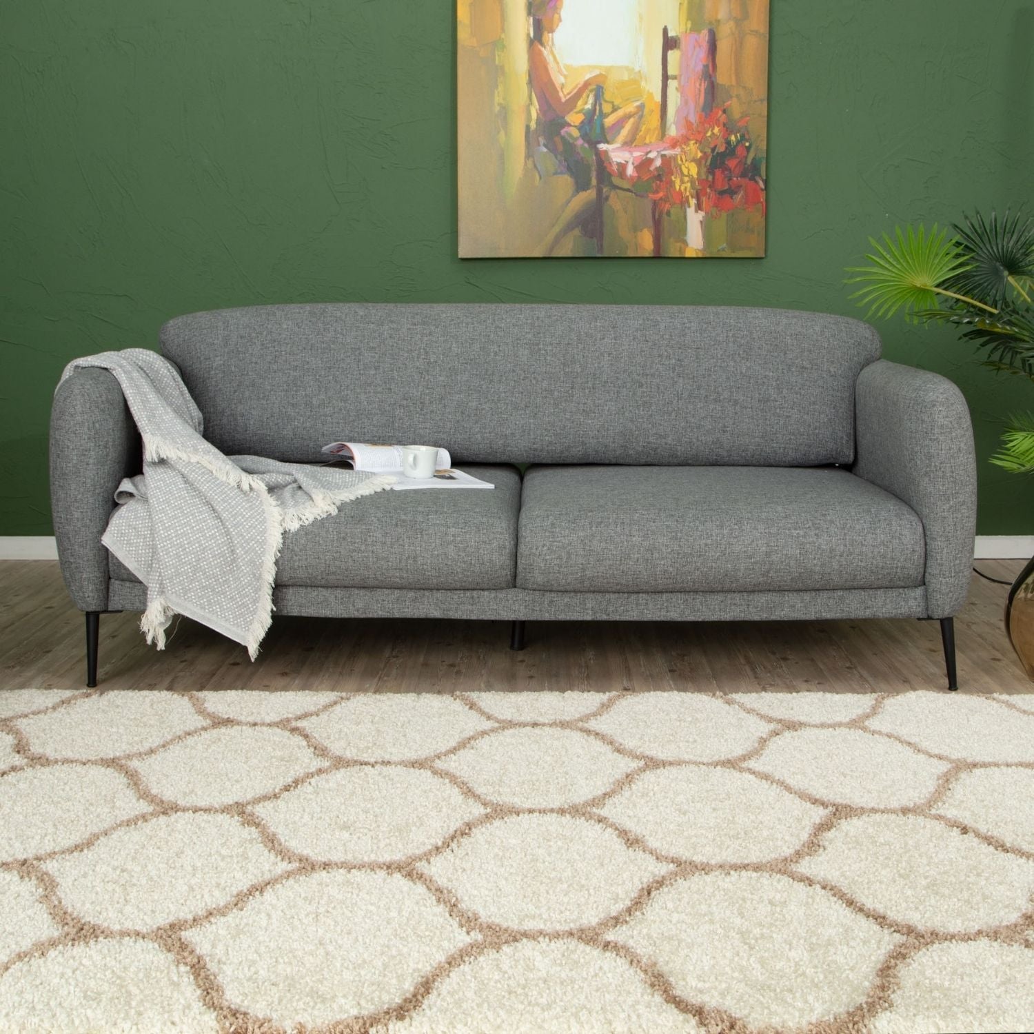 Moroccan Ivory Shaggy Rug | 630 - PN Home