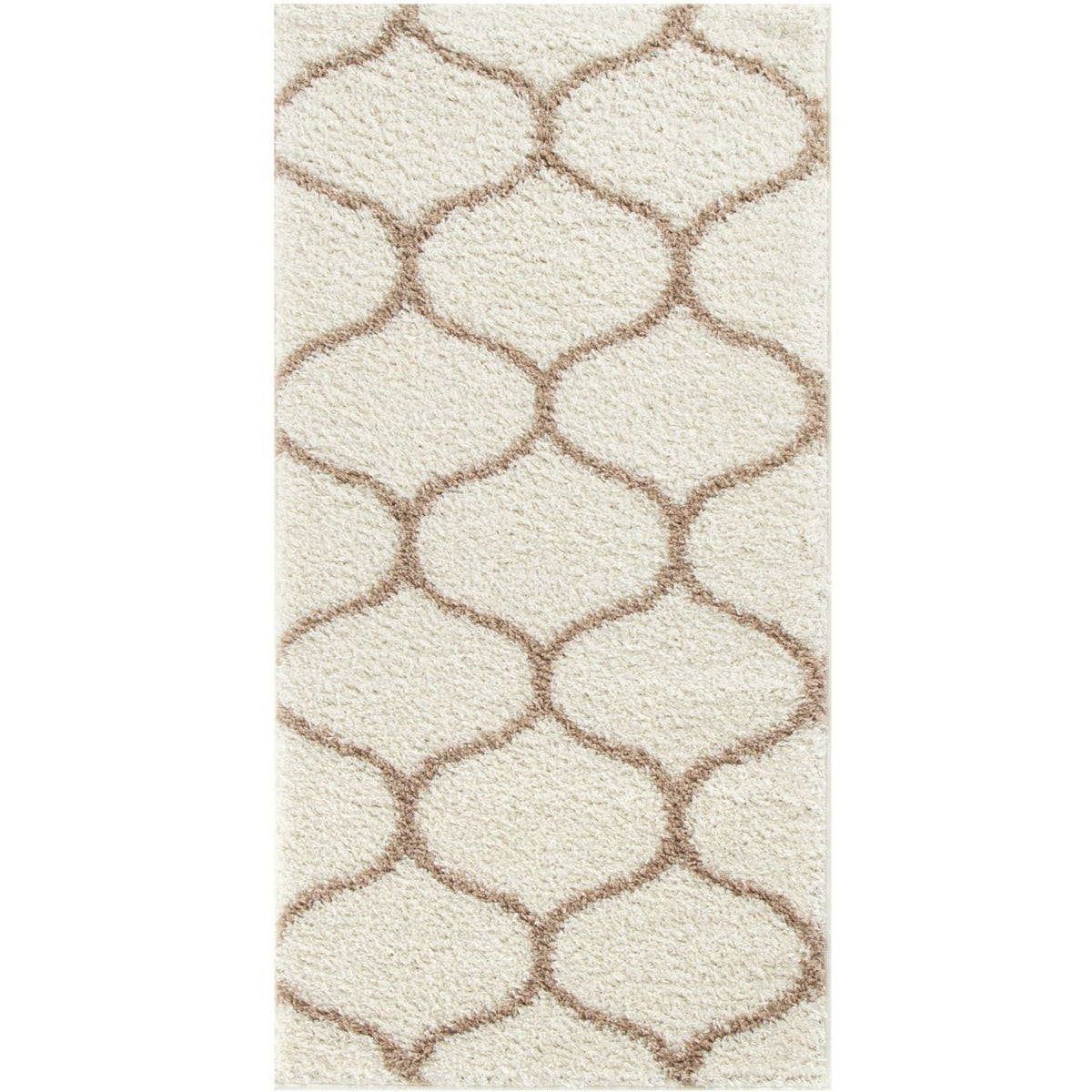 Moroccan Ivory Shaggy Rug | 630