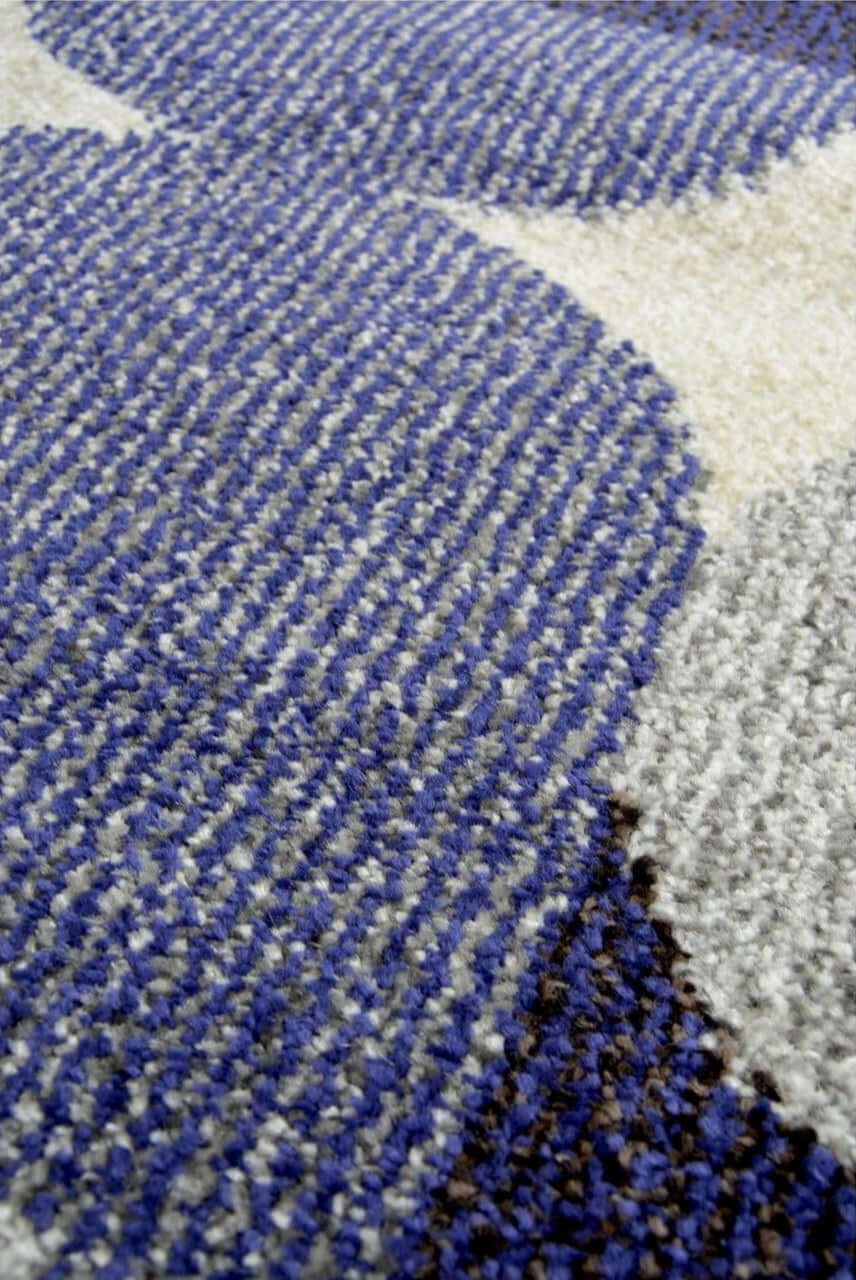 Villa Blue Abstract Rug - PN Home
