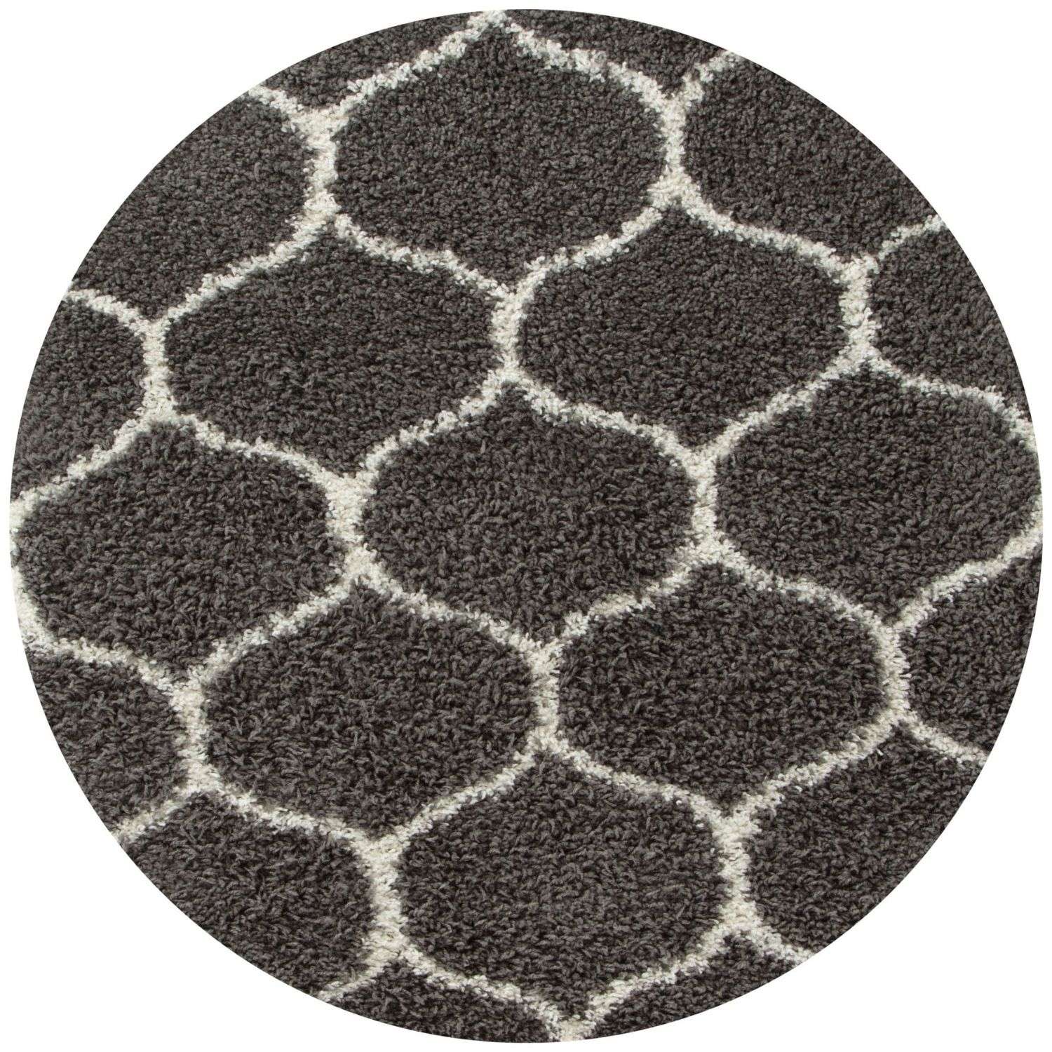 Moroccan Dark Grey Shaggy Rug | 640 - PN Home