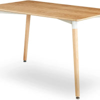 Rico Halo Dining Set with Oak Table and 4 Black Chairs