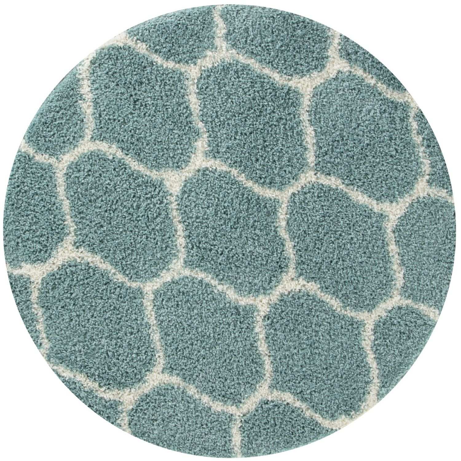 Moroccan Duck Egg Blue Shaggy Rug | 650 - PN Home