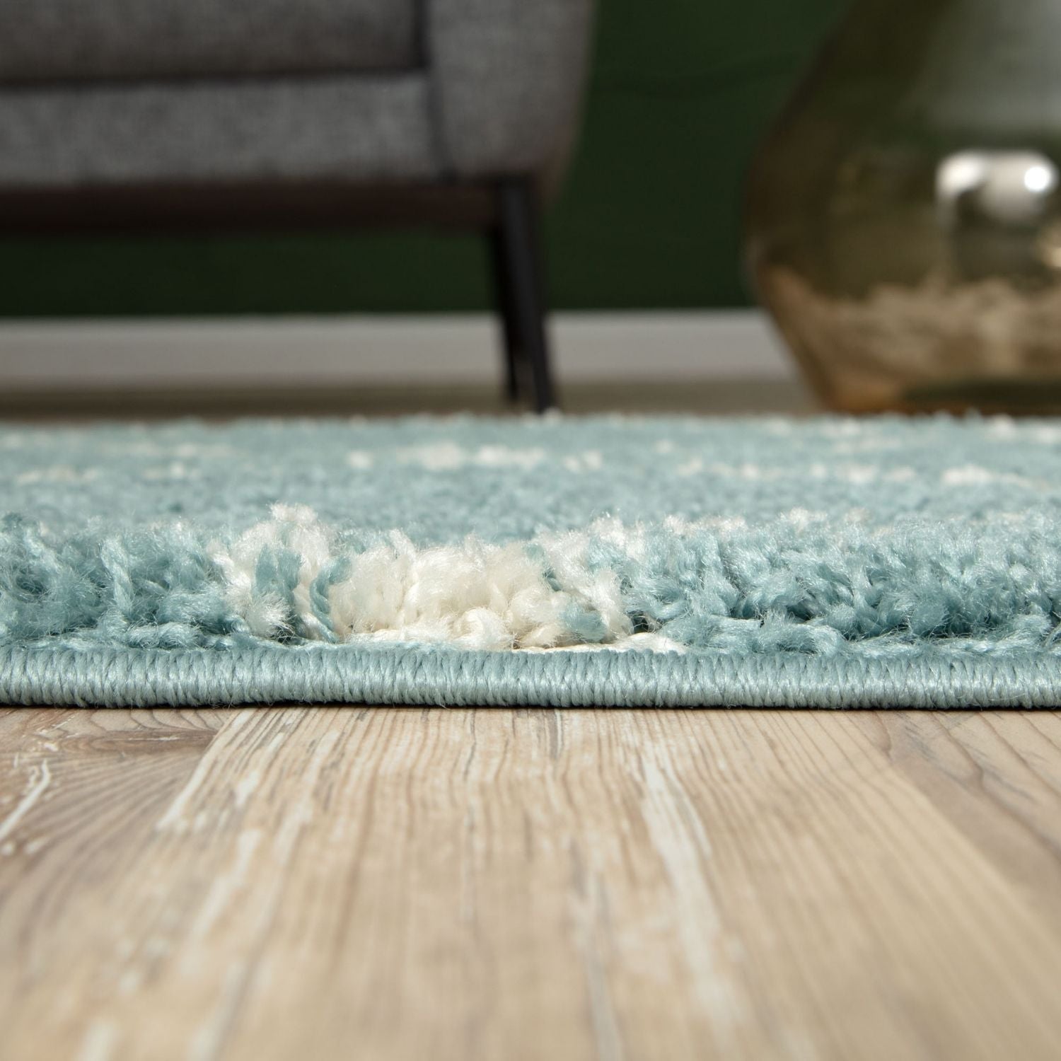 Moroccan Duck Egg Blue Shaggy Rug | 650 - PN Home