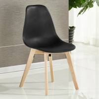 Rico Halo Dining Set with Black Table and 4 Black Chairs