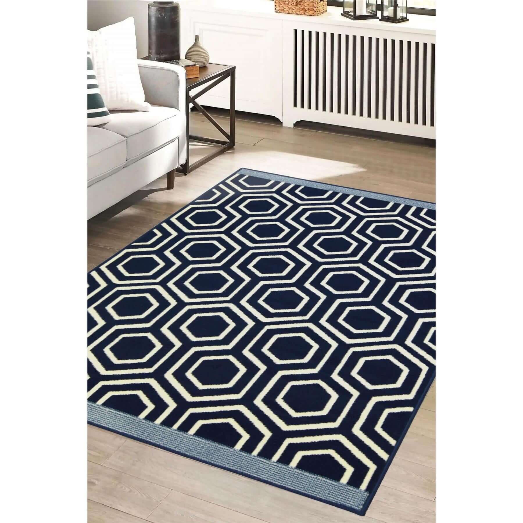 Maestro Honeycomb Navy Rug | 3035 X011 - PN Home