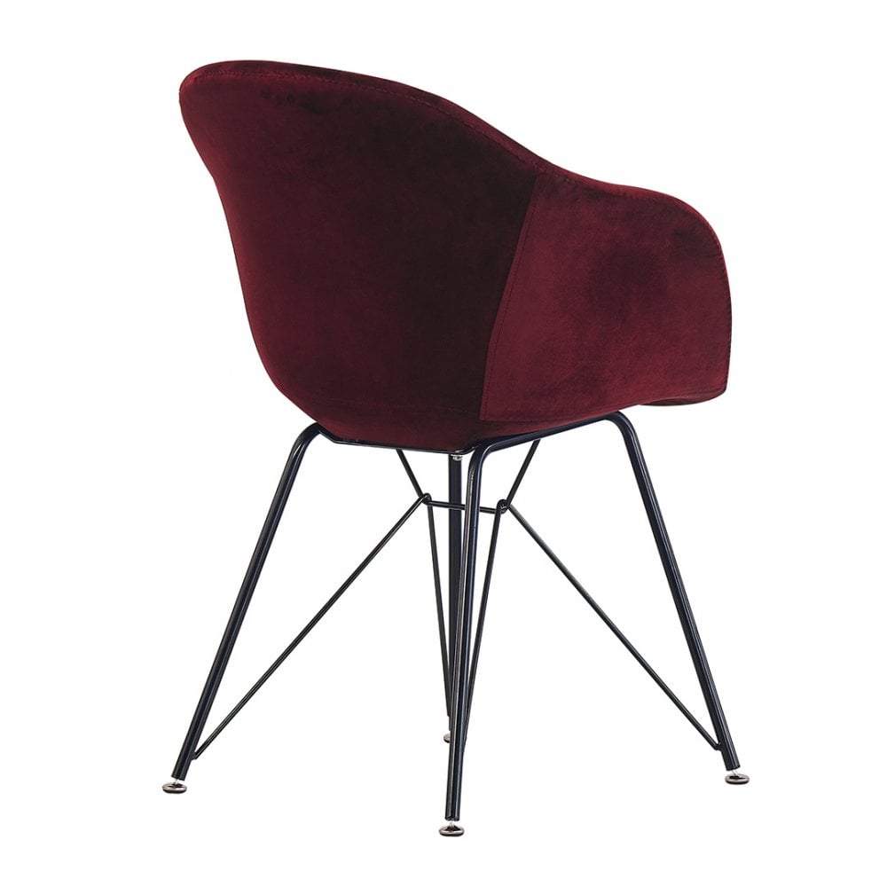 Valentina Halo White Dining Set with 4 Velvet Chairs