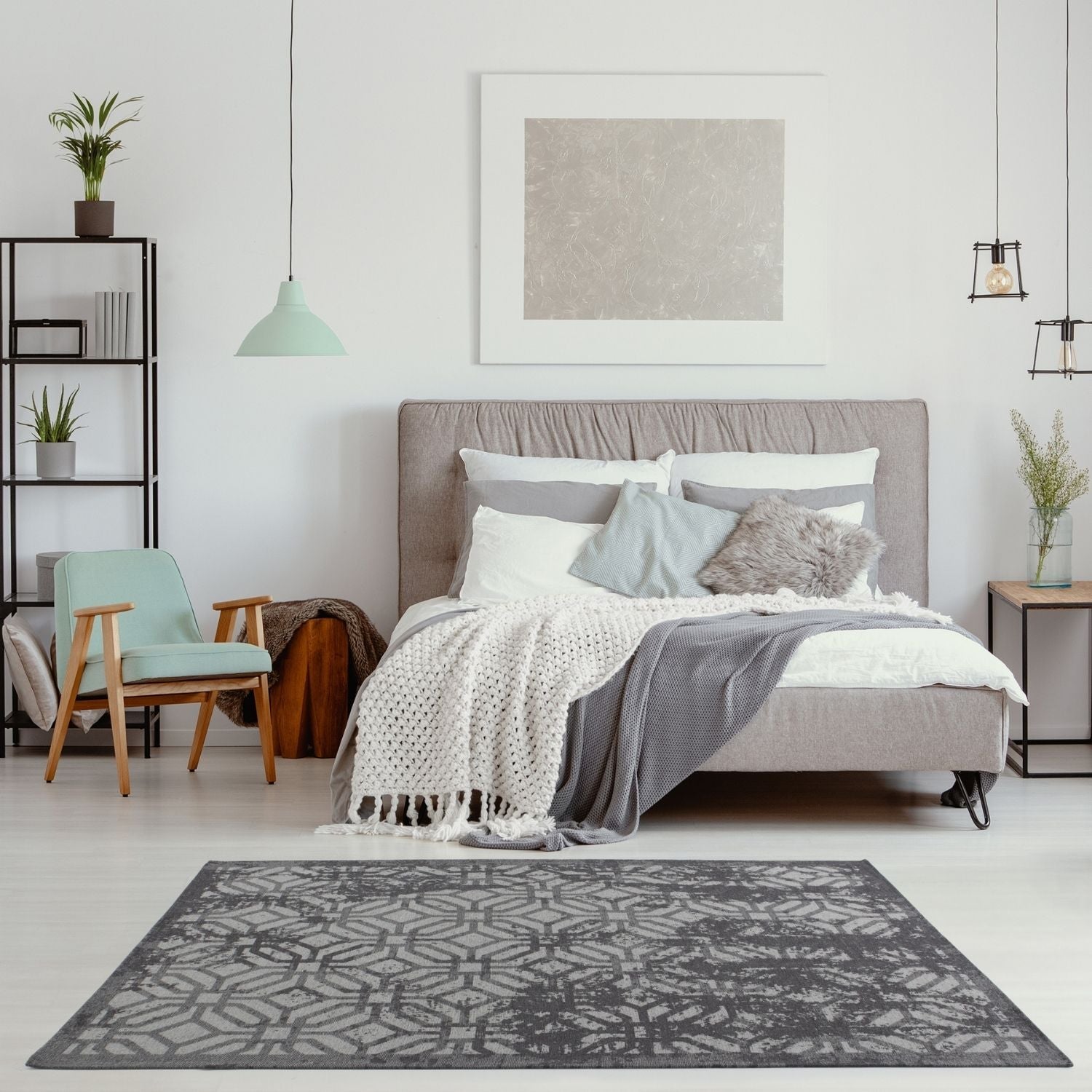 Washable Rug Carina Black | 6930B - PN Home