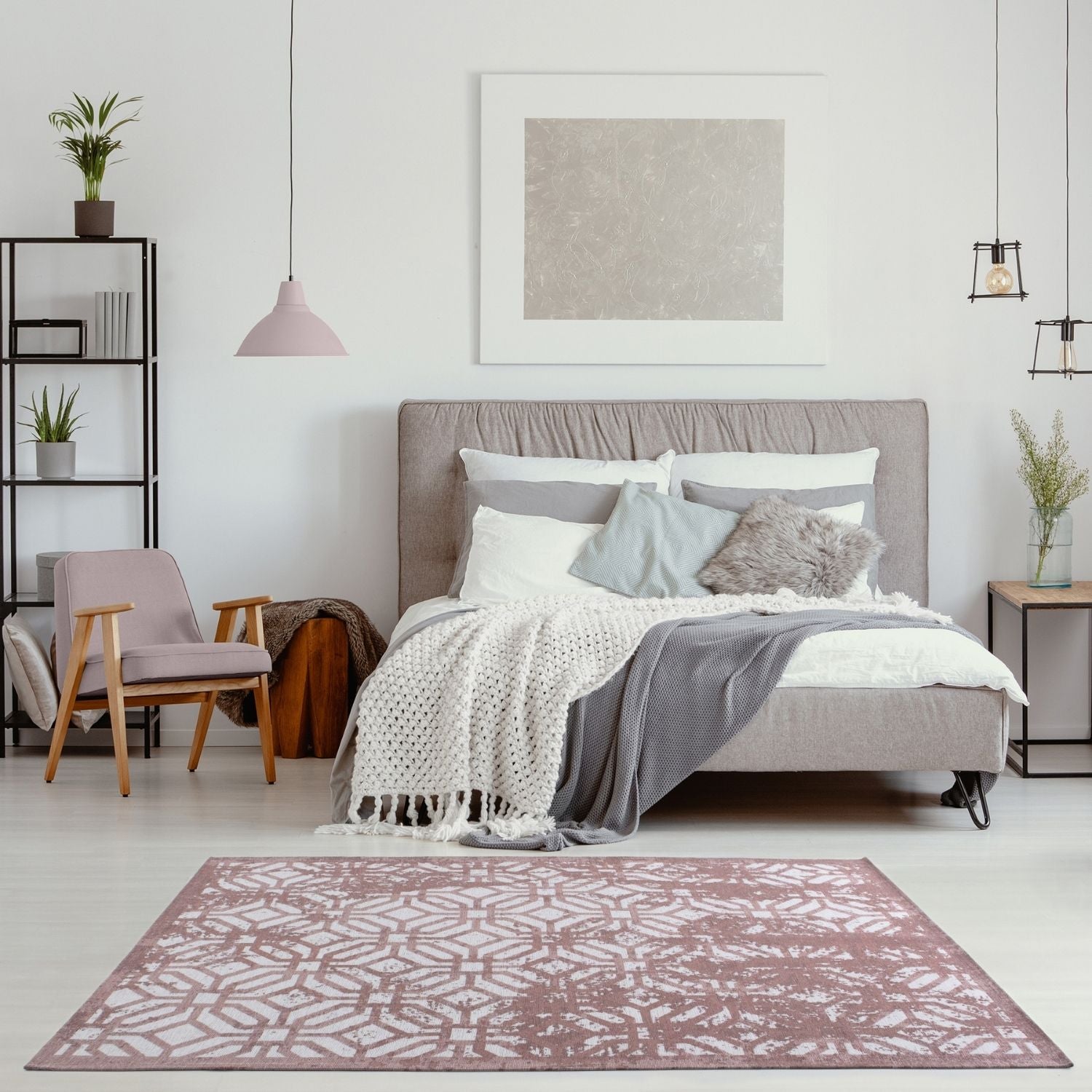 Washable Rug Carina Pink | 6933 - PN Home