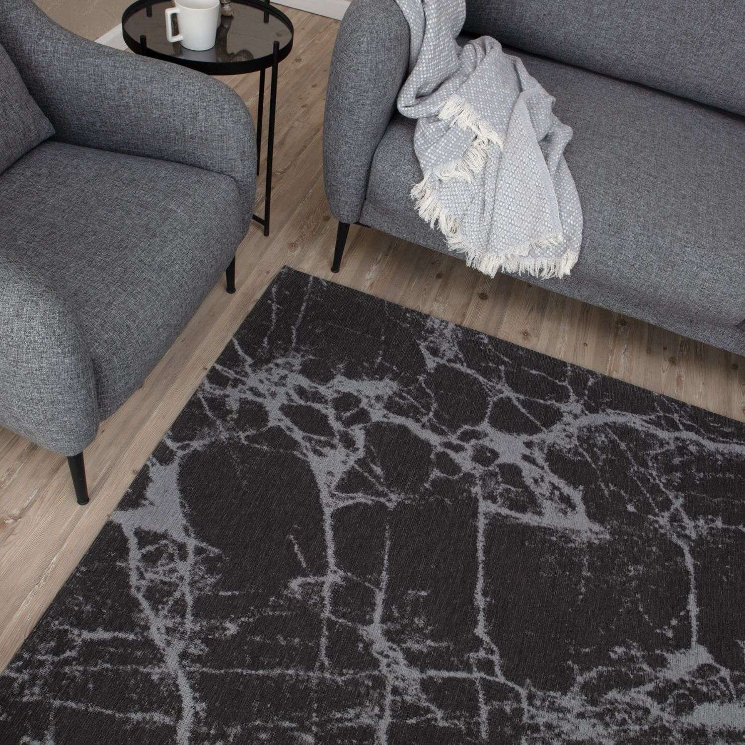 Washable Rug Carina Dark Grey | 6952D - PN Home
