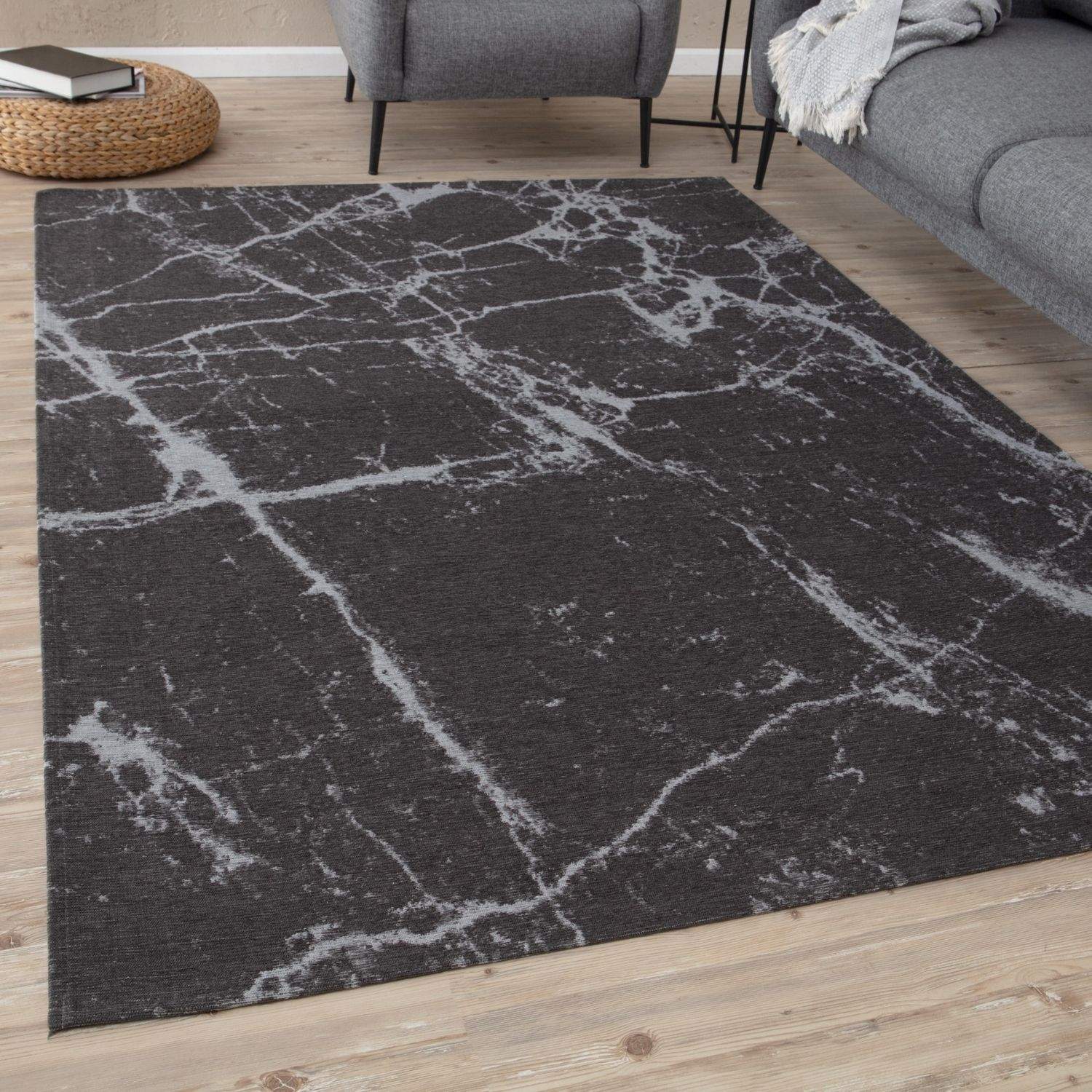 Washable Rug Carina Dark Grey | 6952D - PN Home