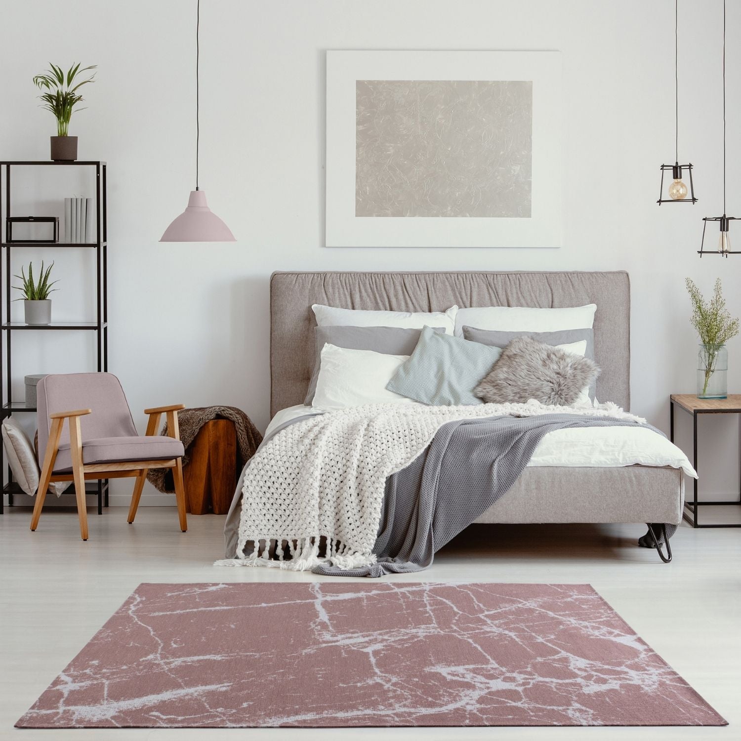 Washable Rug Carina Pink | 6956 - PN Home