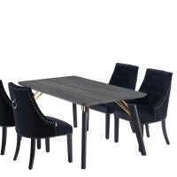 Windsor Cosmo Lux Dining Set | a Black Table and Set of 4 Chairs