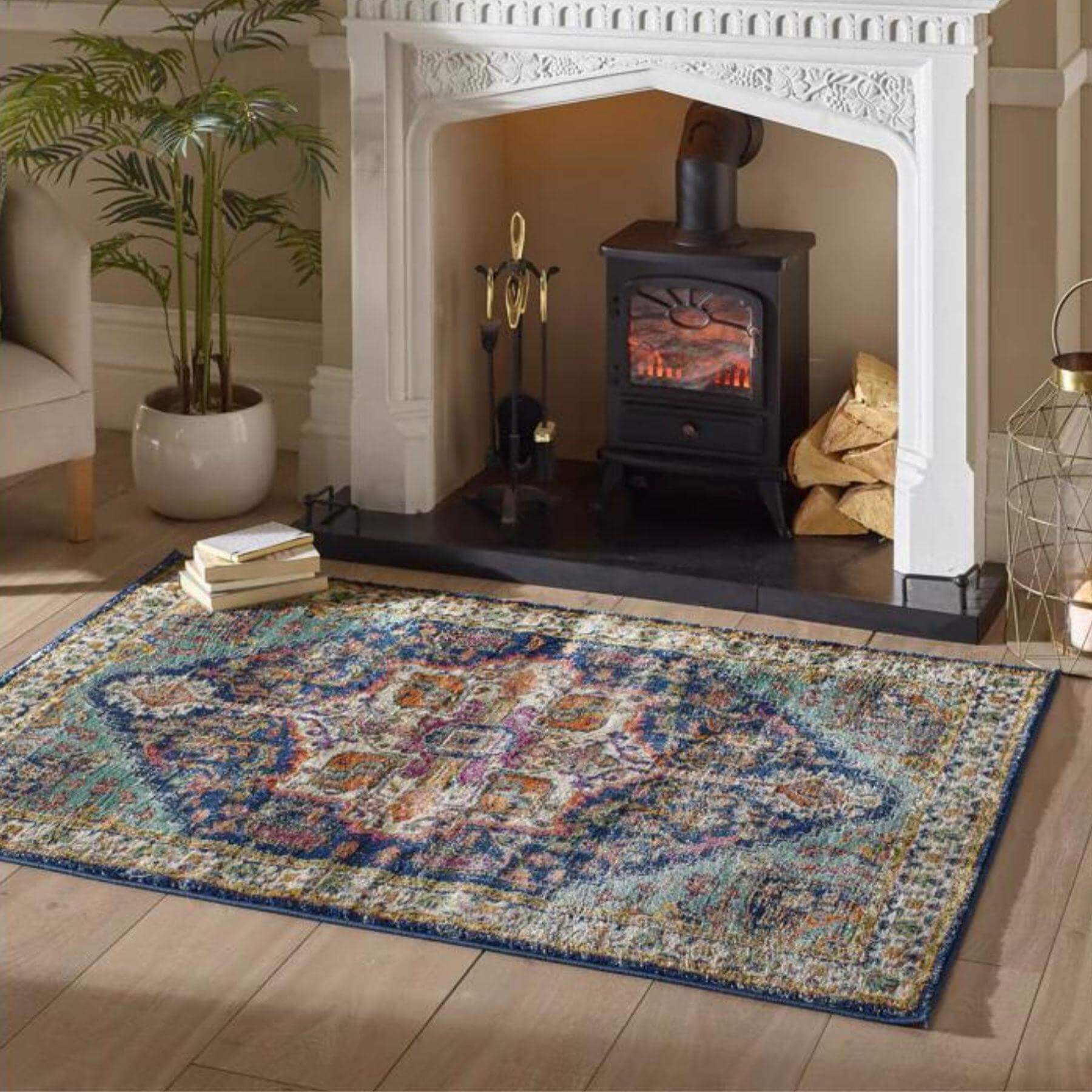 Granada Multicolour Vintage Rug | Emerald - PN Home