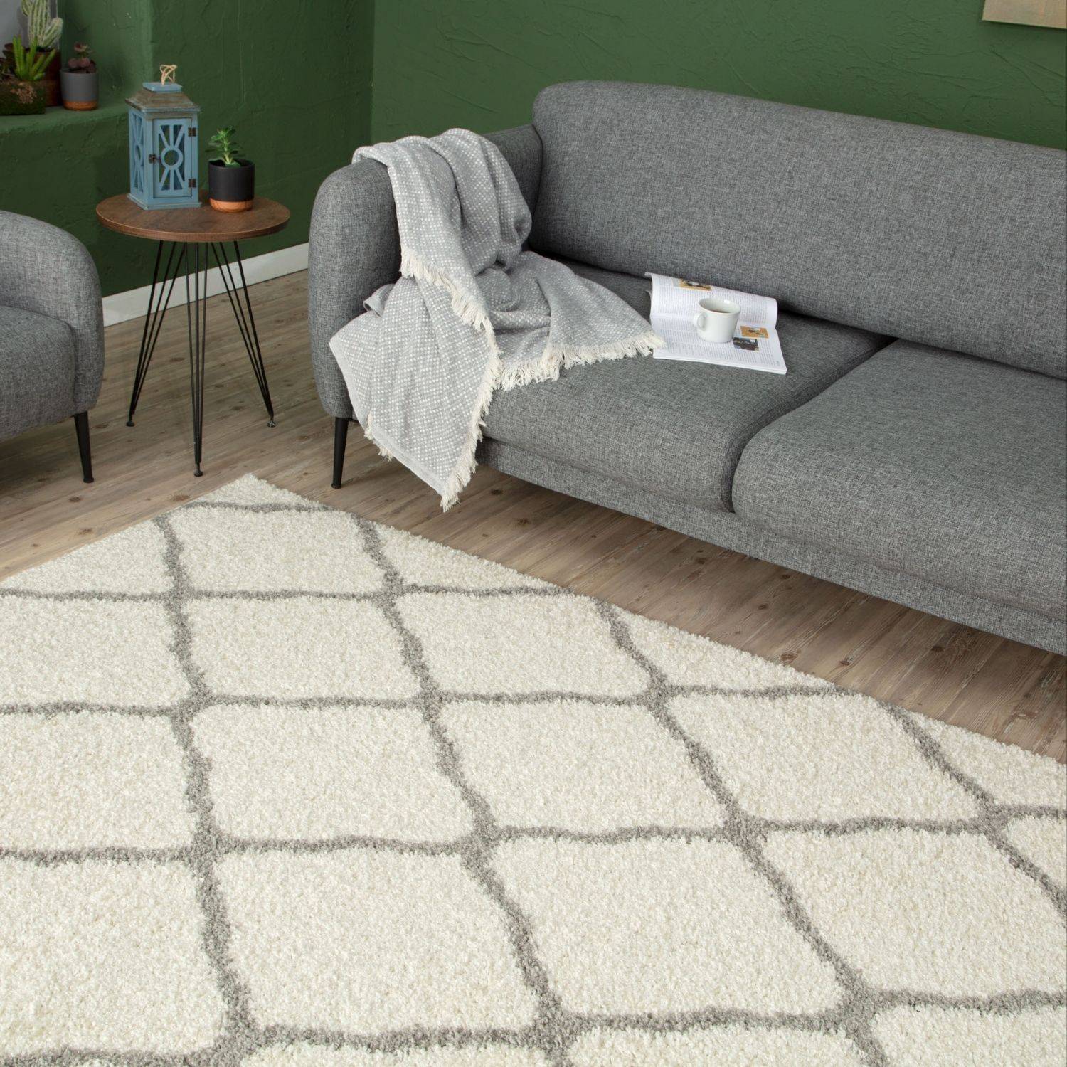 Moroccan Ivory Shaggy Rug | 700 - PN Home