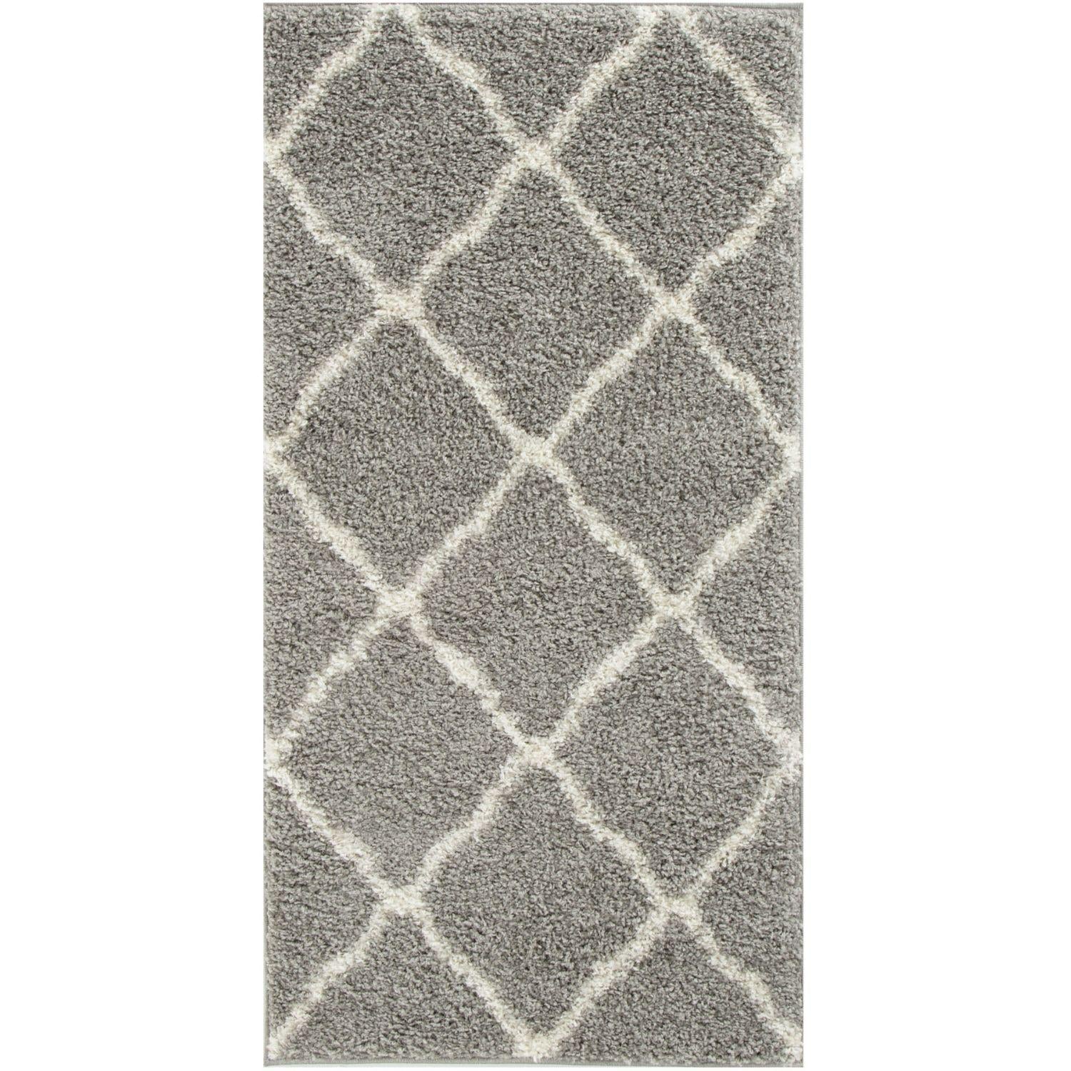Moroccan Grey Shaggy Rug | 710 - PN Home