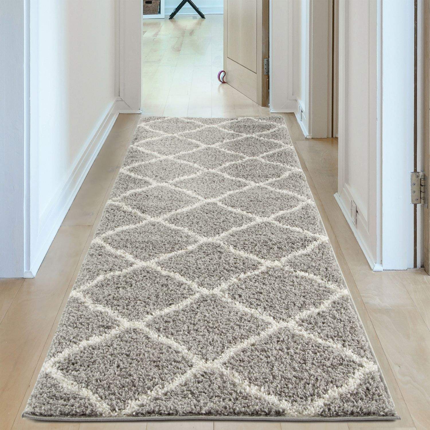 Moroccan Grey Shaggy Rug | 710 - PN Home