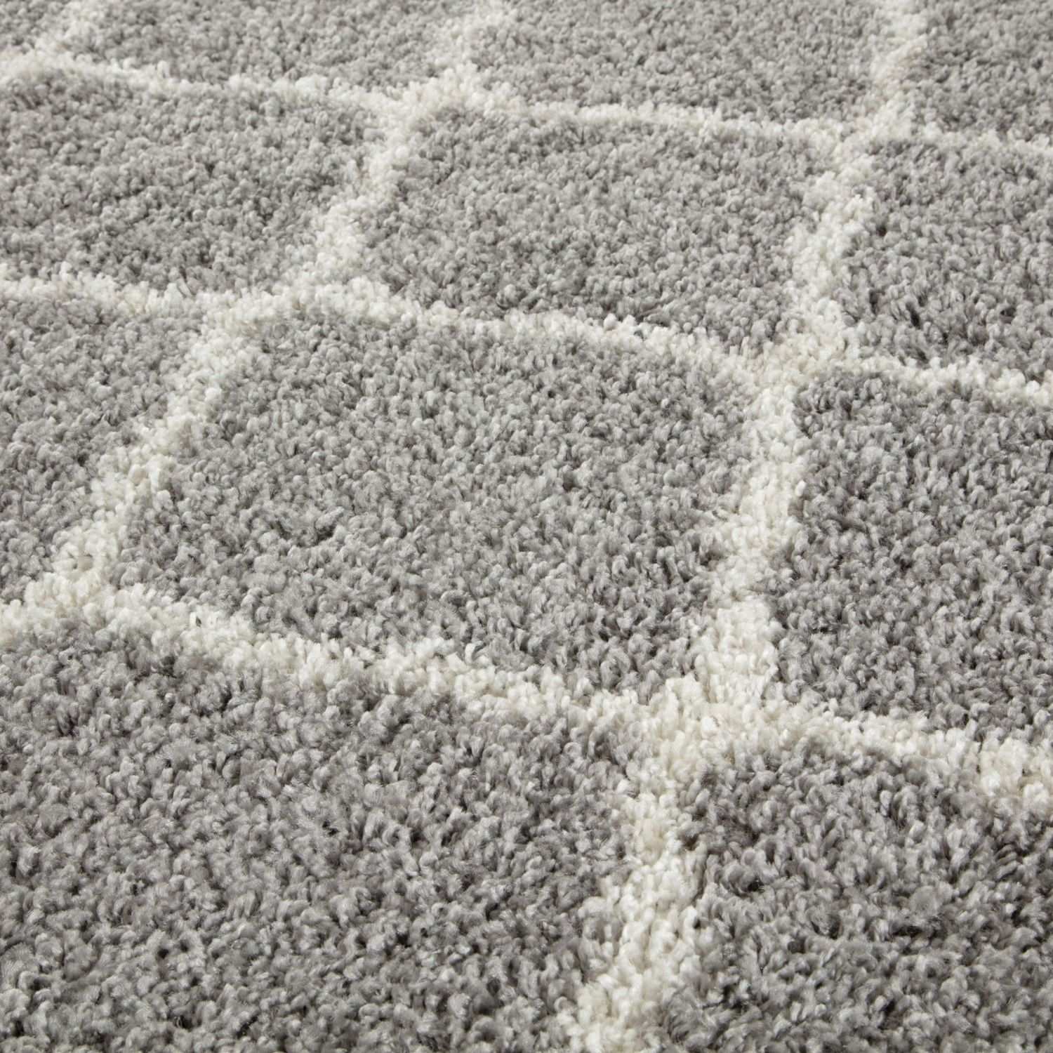 Moroccan Grey Shaggy Rug | 710 - PN Home