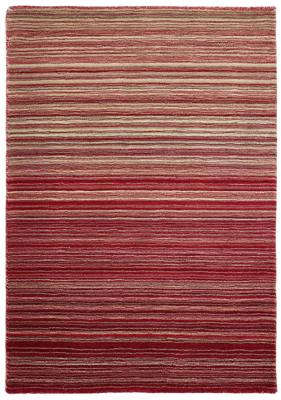 Fine Stripes Red Wool Rug - PN Home