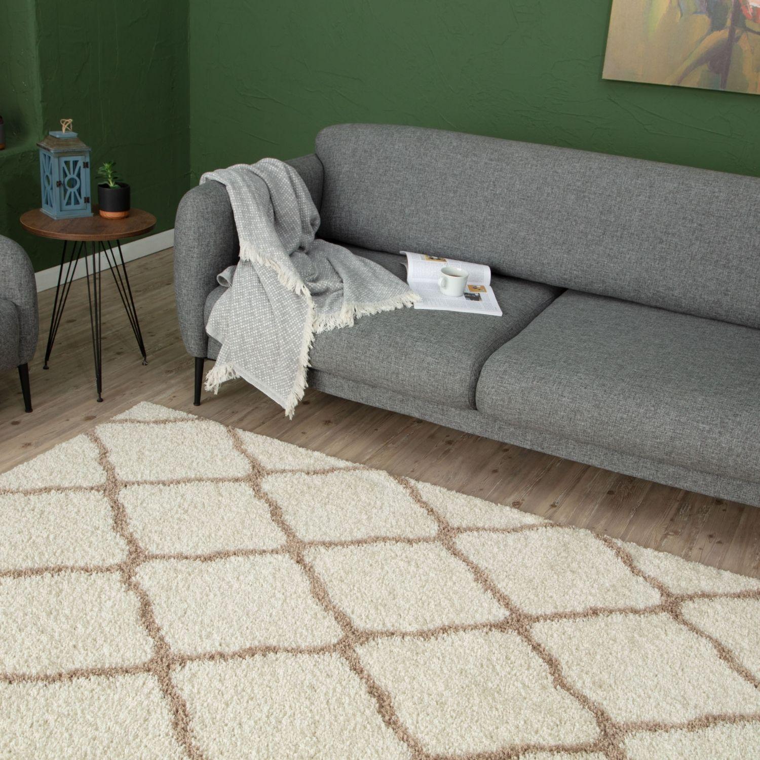 Moroccan Ivory Shaggy Rug | 730 - PN Home