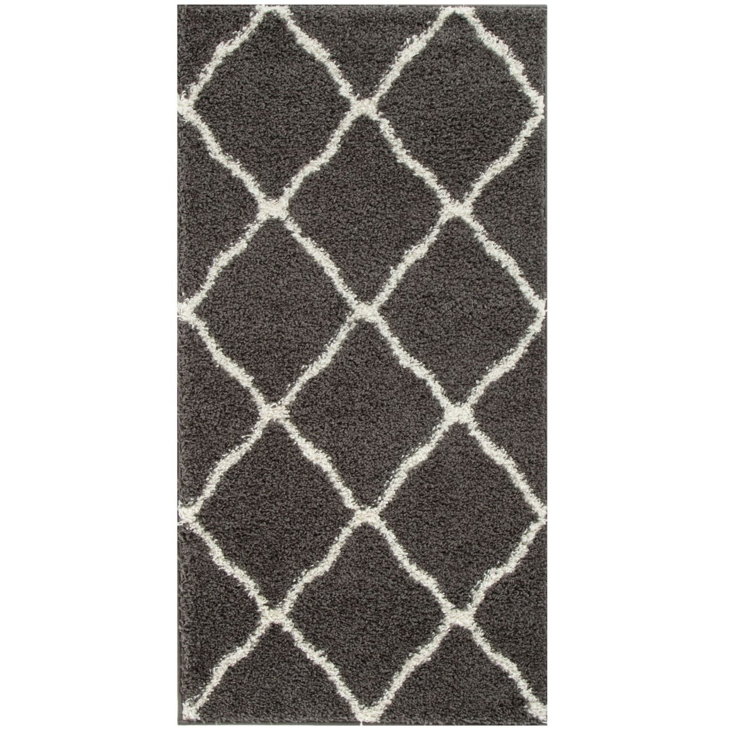 Moroccan Dark Grey Shaggy Rug | 740 - PN Home
