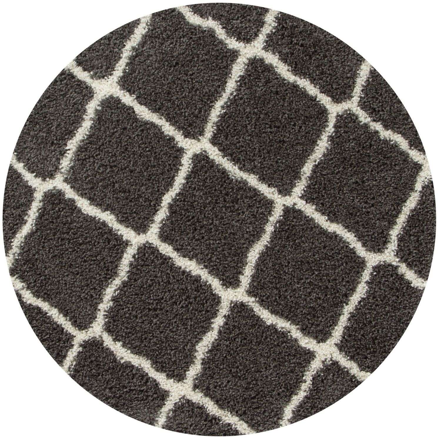 Moroccan Dark Grey Shaggy Rug | 740 - PN Home