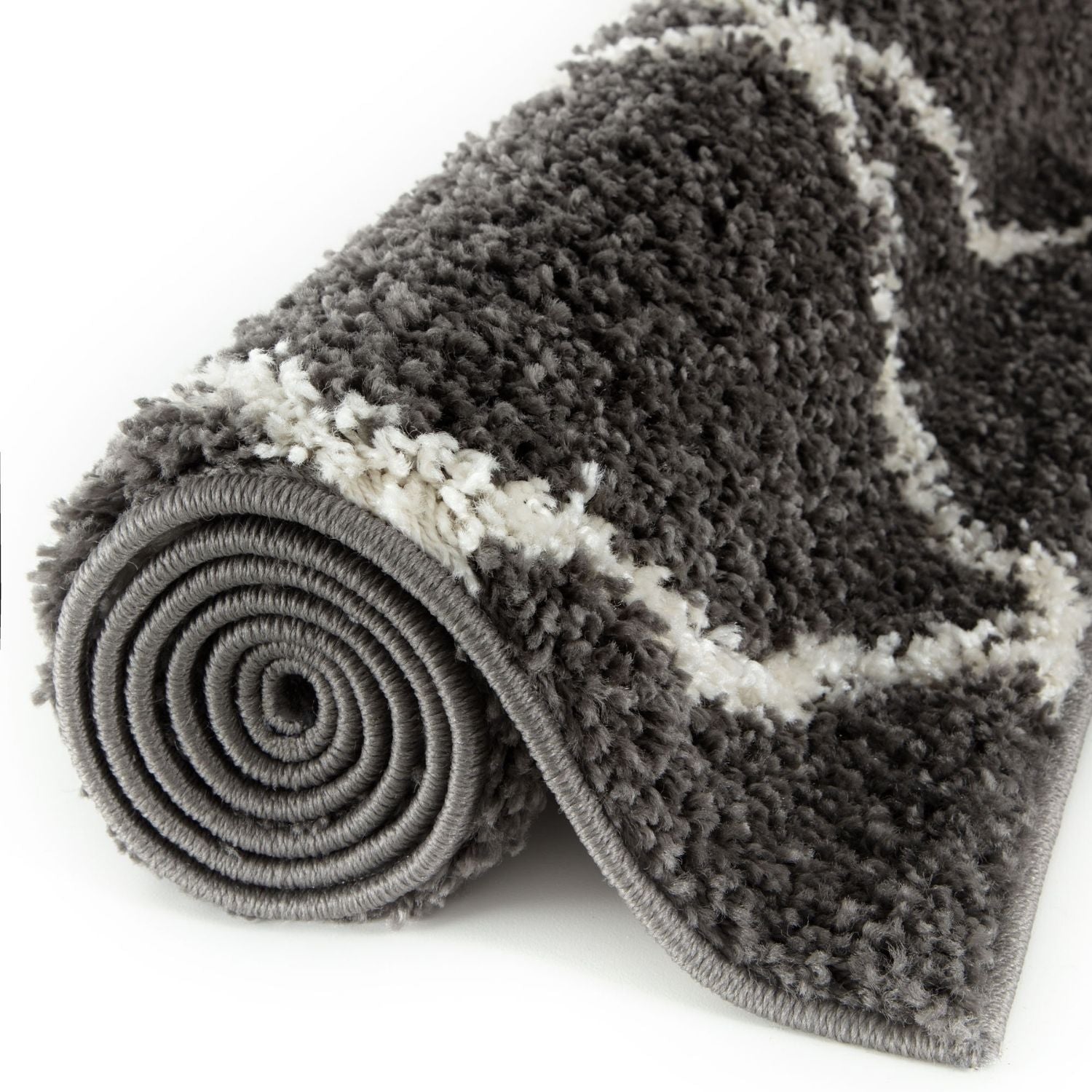 Moroccan Dark Grey Shaggy Rug | 740 - PN Home