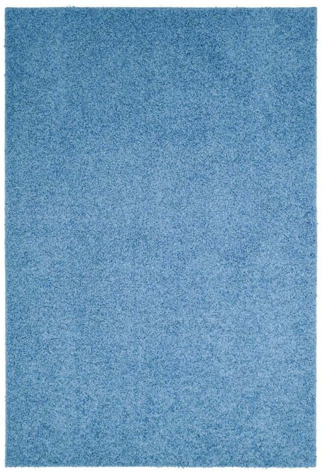 Fiji Sky Blue Washable Solid Shaggy Rug - PN Home