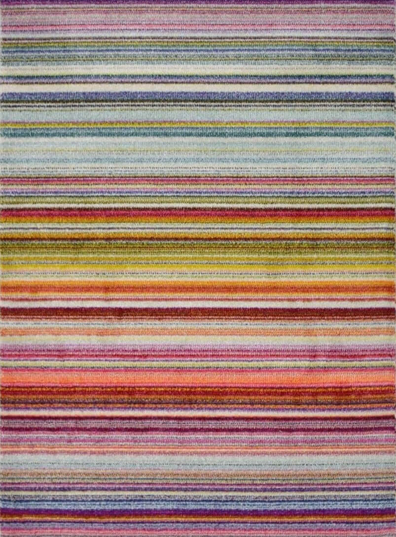 Villa Multicolour Striped Rug - PN Home