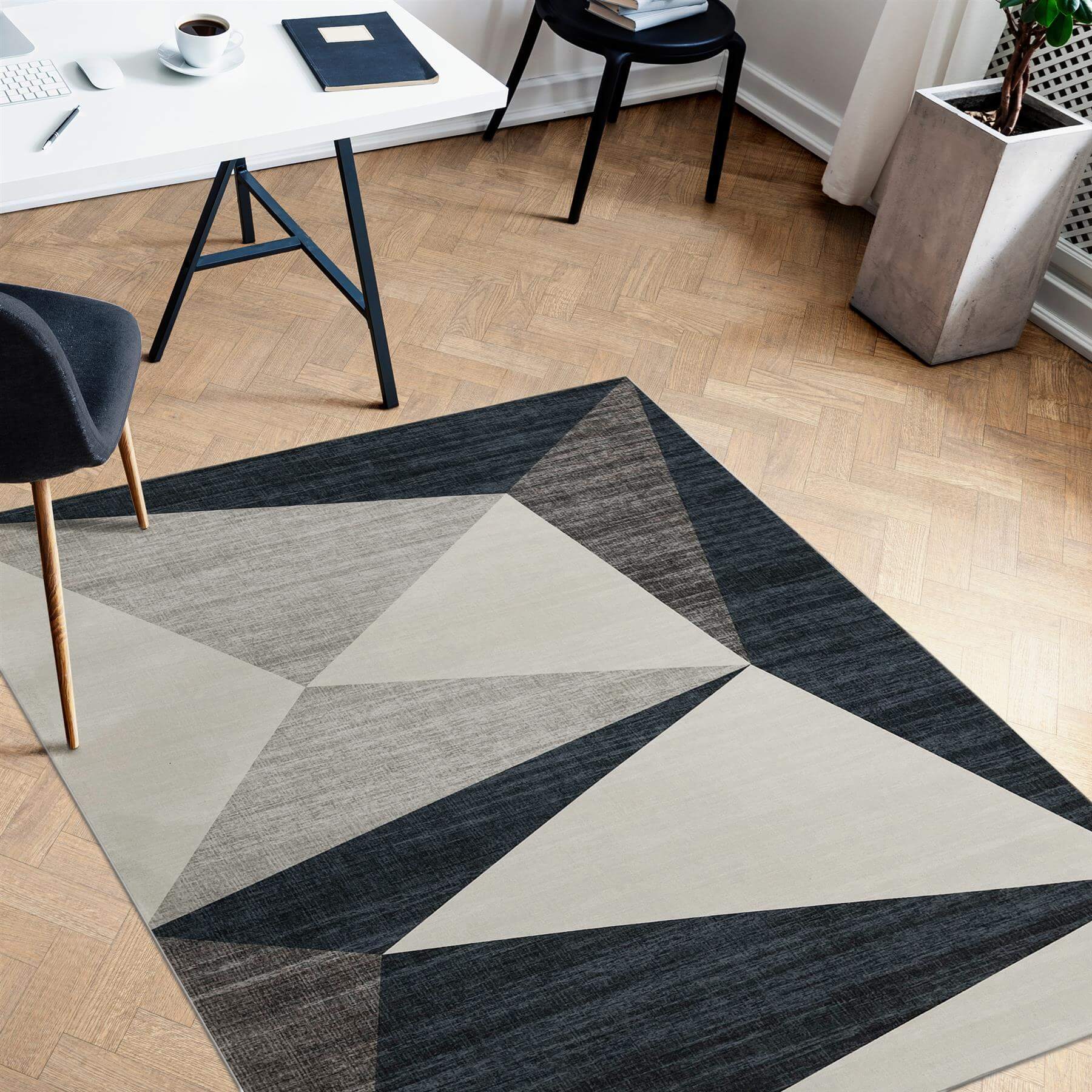 Tokyo Geo Blue Rug - PN Home