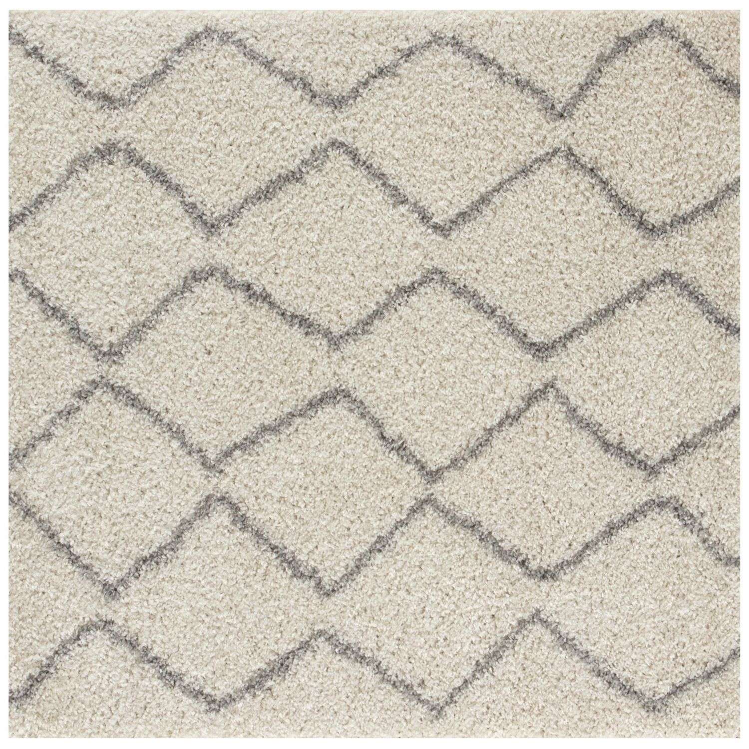 Moroccan Ivory Grey Shaggy Rug | 800 - PN Home