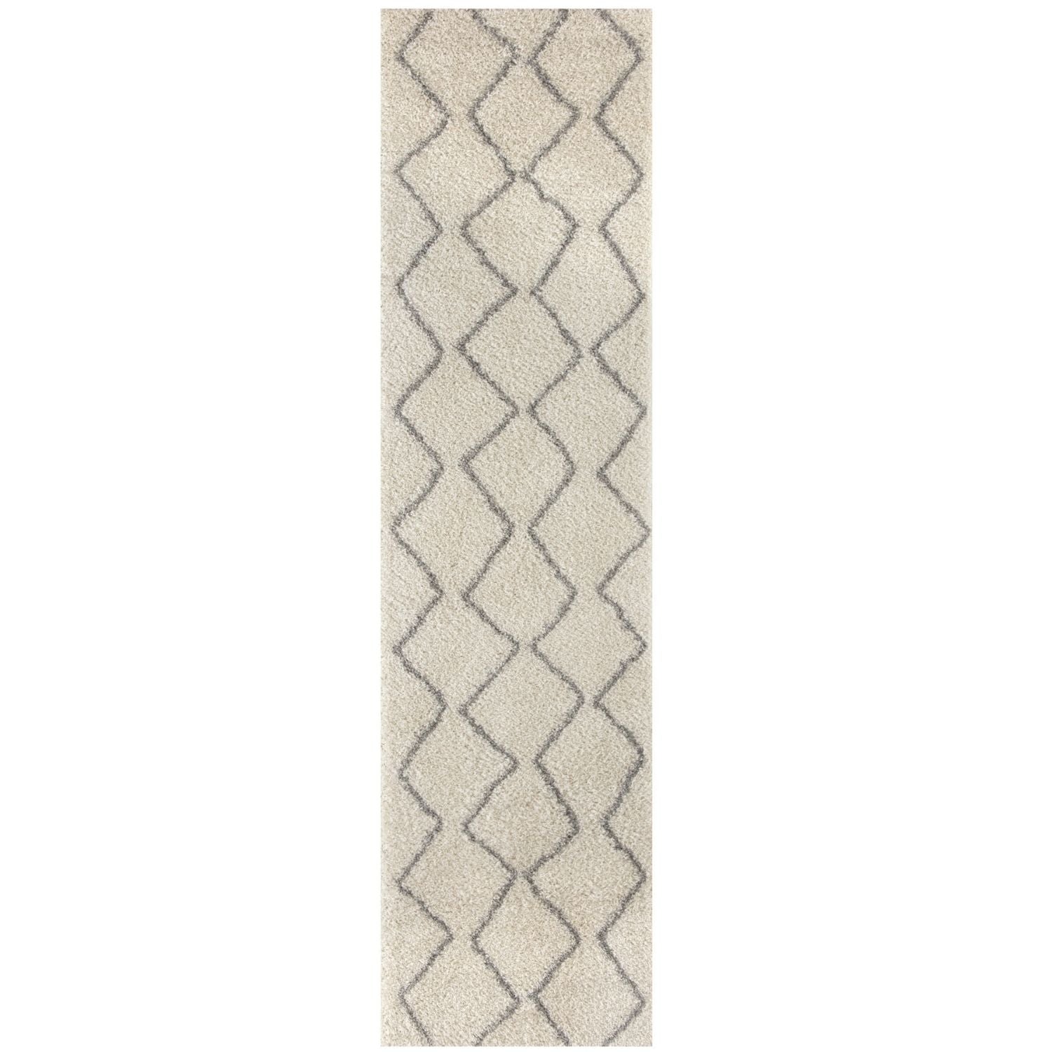 Moroccan Ivory Grey Shaggy Rug | 800 - PN Home