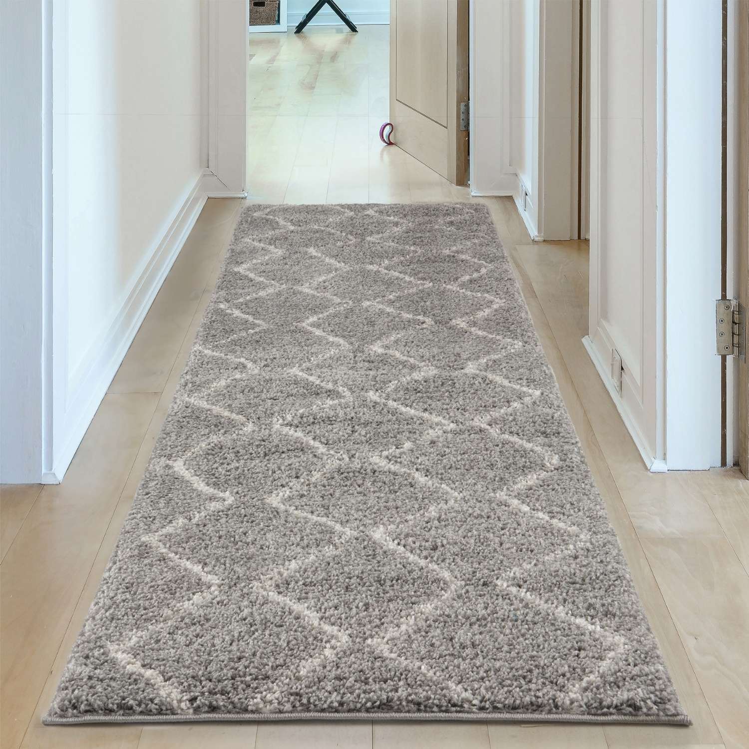 Moroccan Grey Shaggy Rug | 810 - PN Home