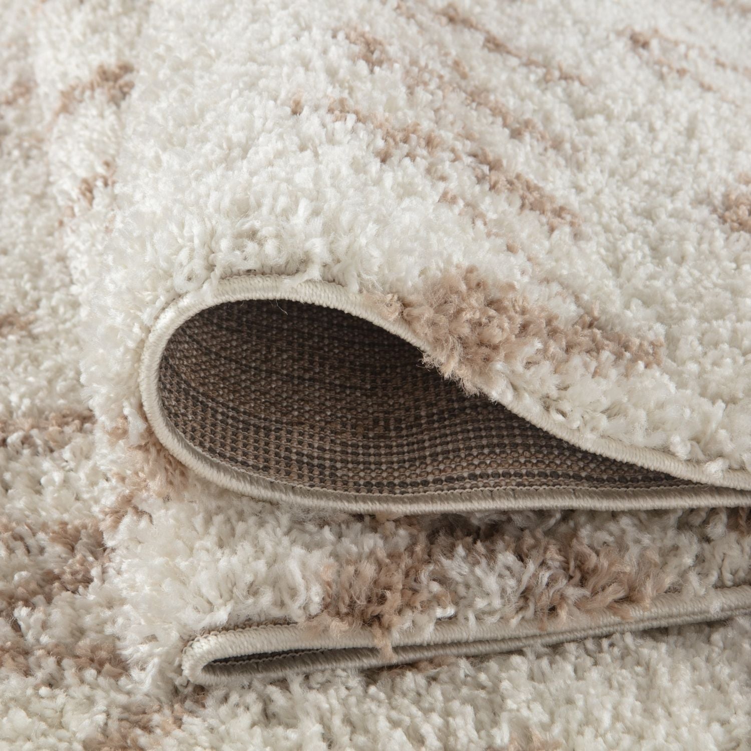 Moroccan Ivory Beige Shaggy Rug | 830 - PN Home