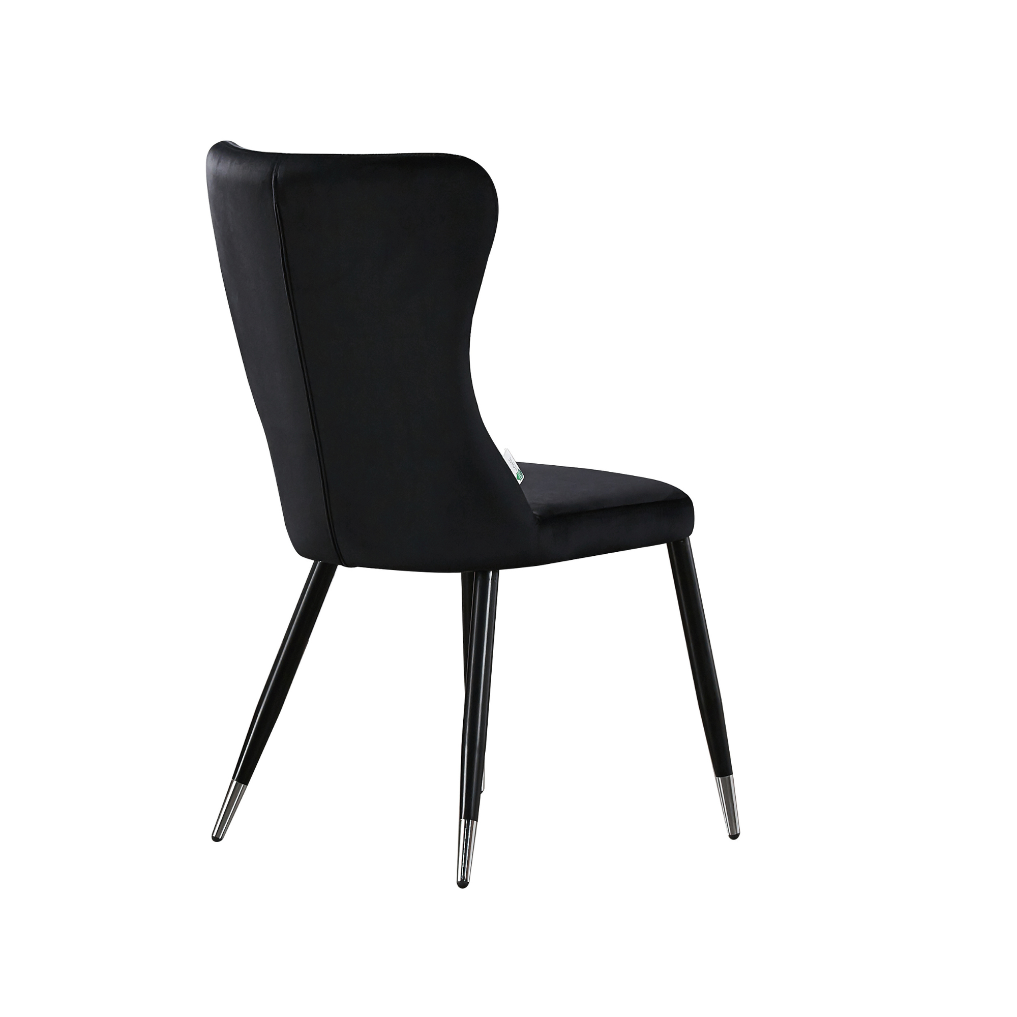 7 Pieces New York Rocco Dining Set - a Walnut Rectangular Dining Table and Set of 6 Green Dining Chairs