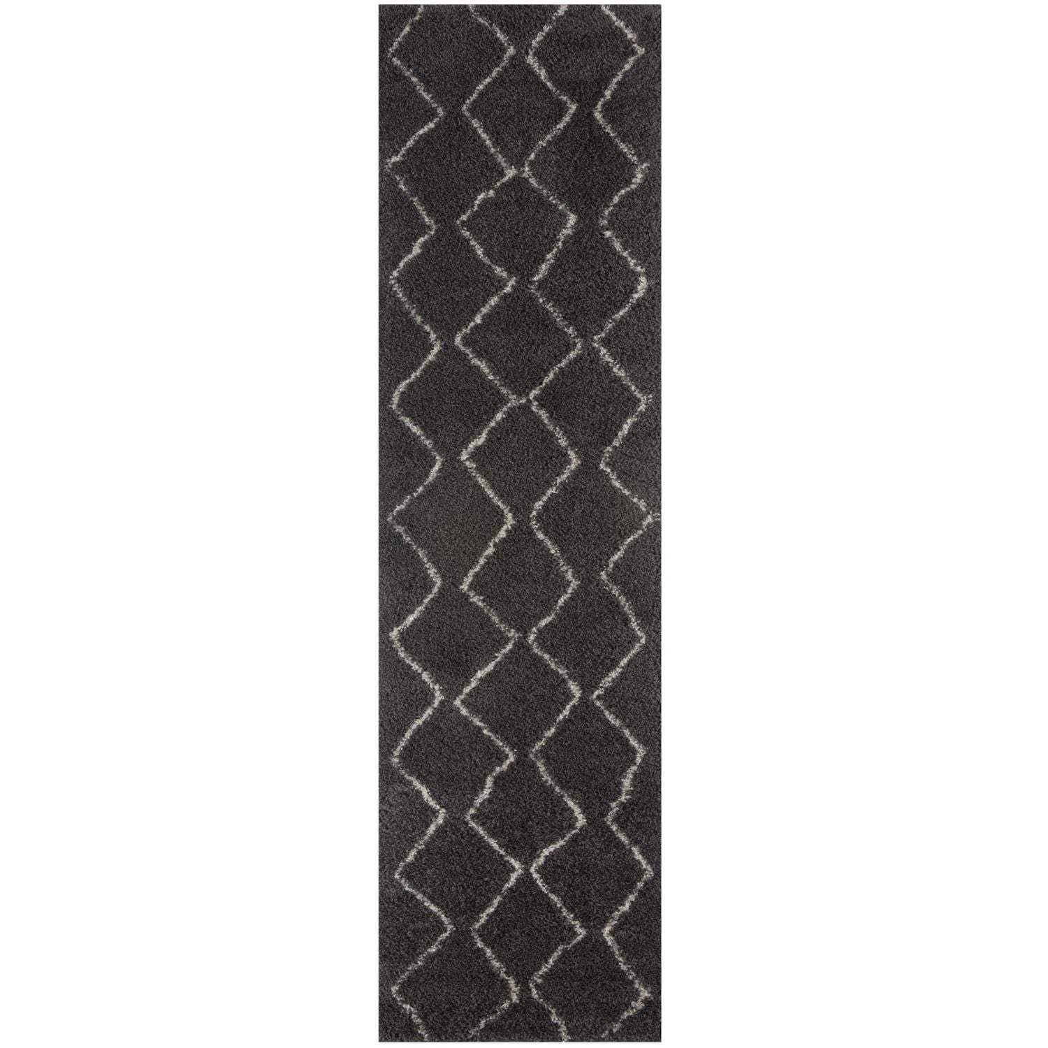 Moroccan Dark Grey Shaggy Rug | 840 - PN Home