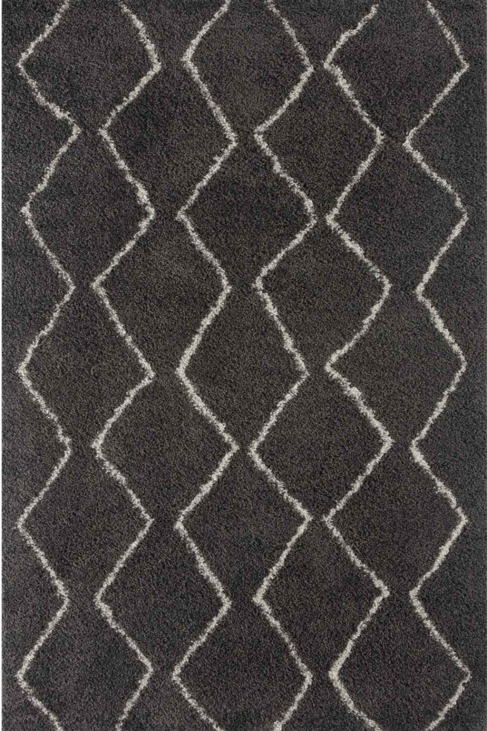 Moroccan Dark Grey Shaggy Rug | 840 - PN Home