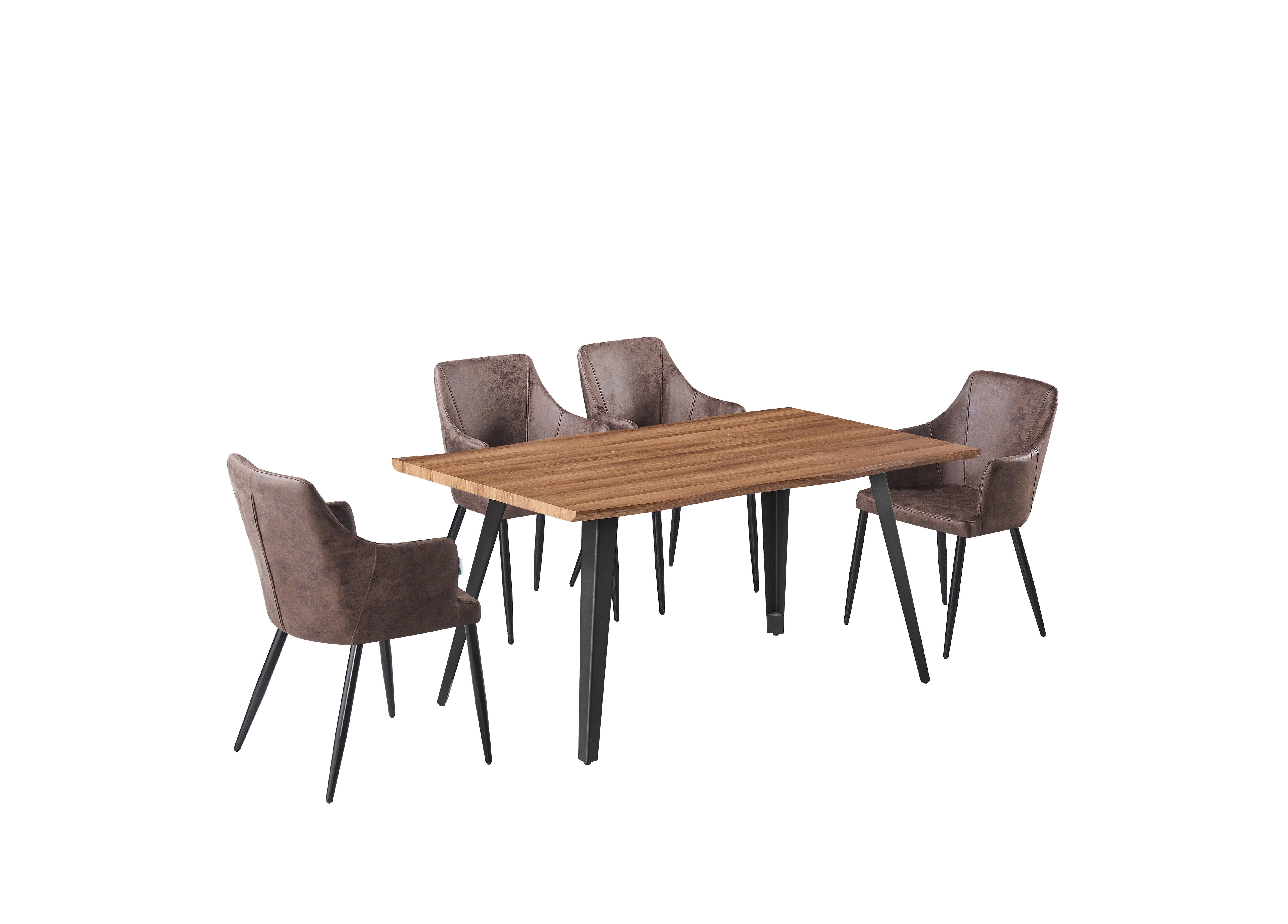 Zarah Brown Toga Lux Dining Set