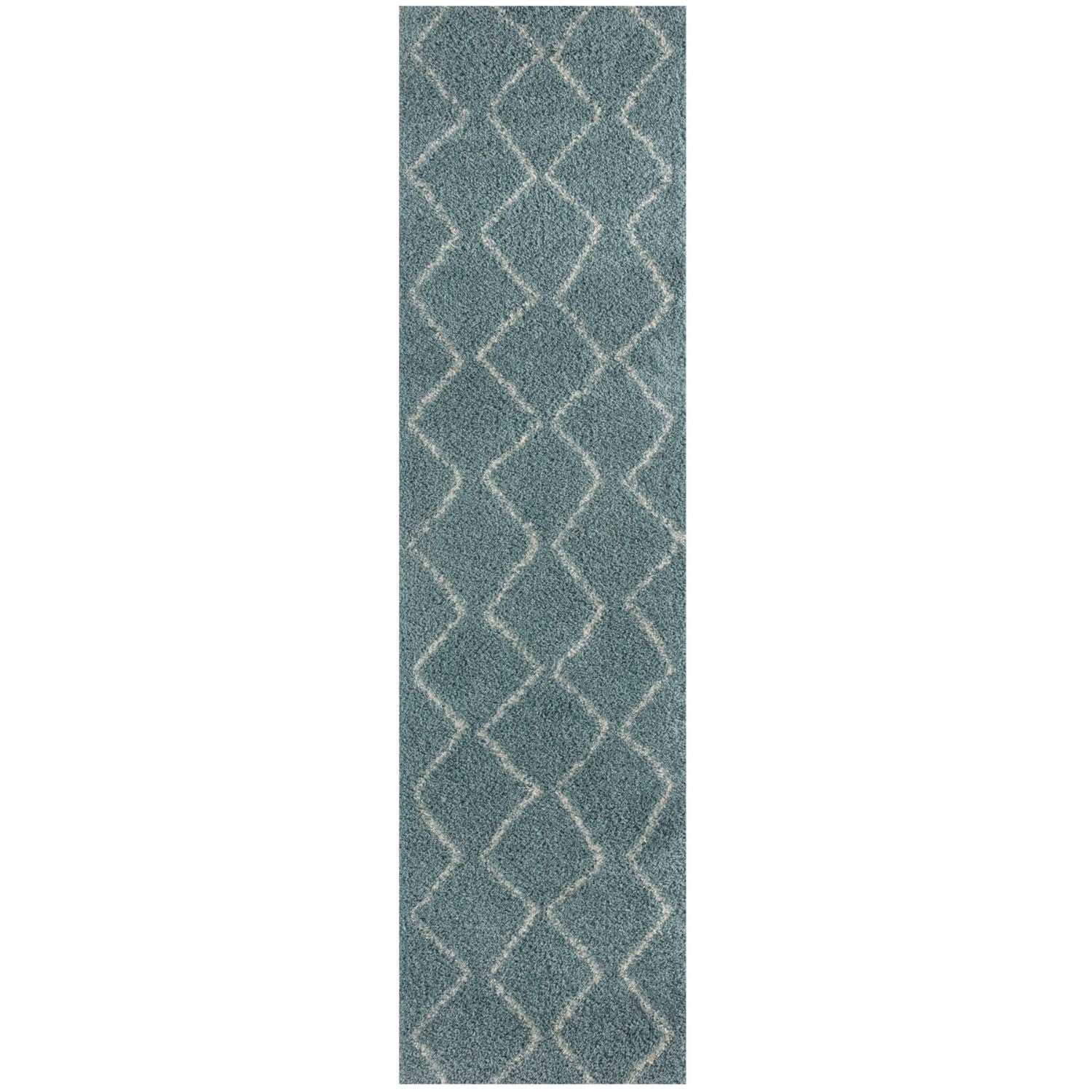 Moroccan Duck Egg Blue Shaggy Rug | 850 - PN Home