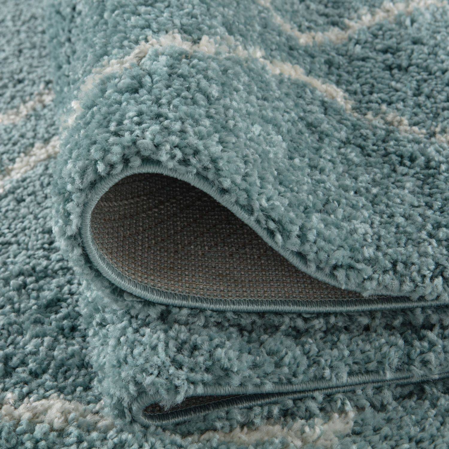 Moroccan Duck Egg Blue Shaggy Rug | 850 - PN Home