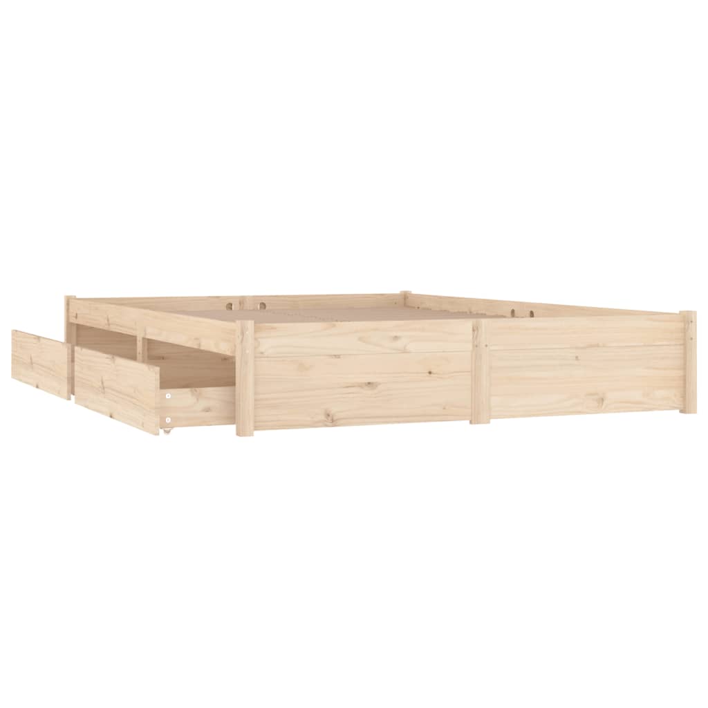 sturdy wooden bed frame uk