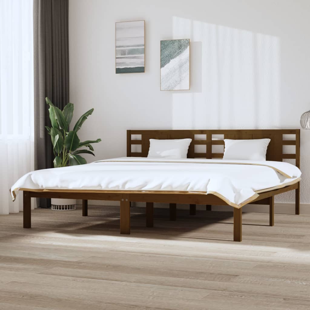 buy brown oak bed frame uk