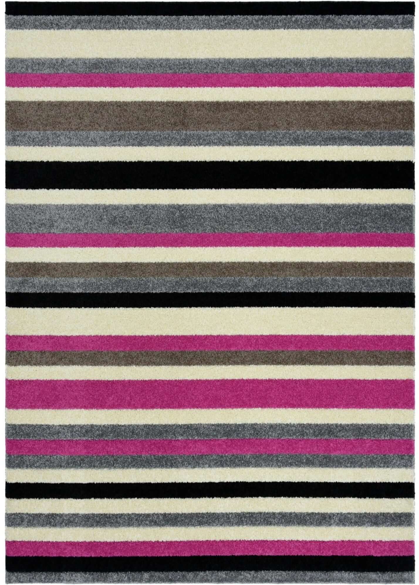 Linea Striped Pink Washable Rug - PN Home