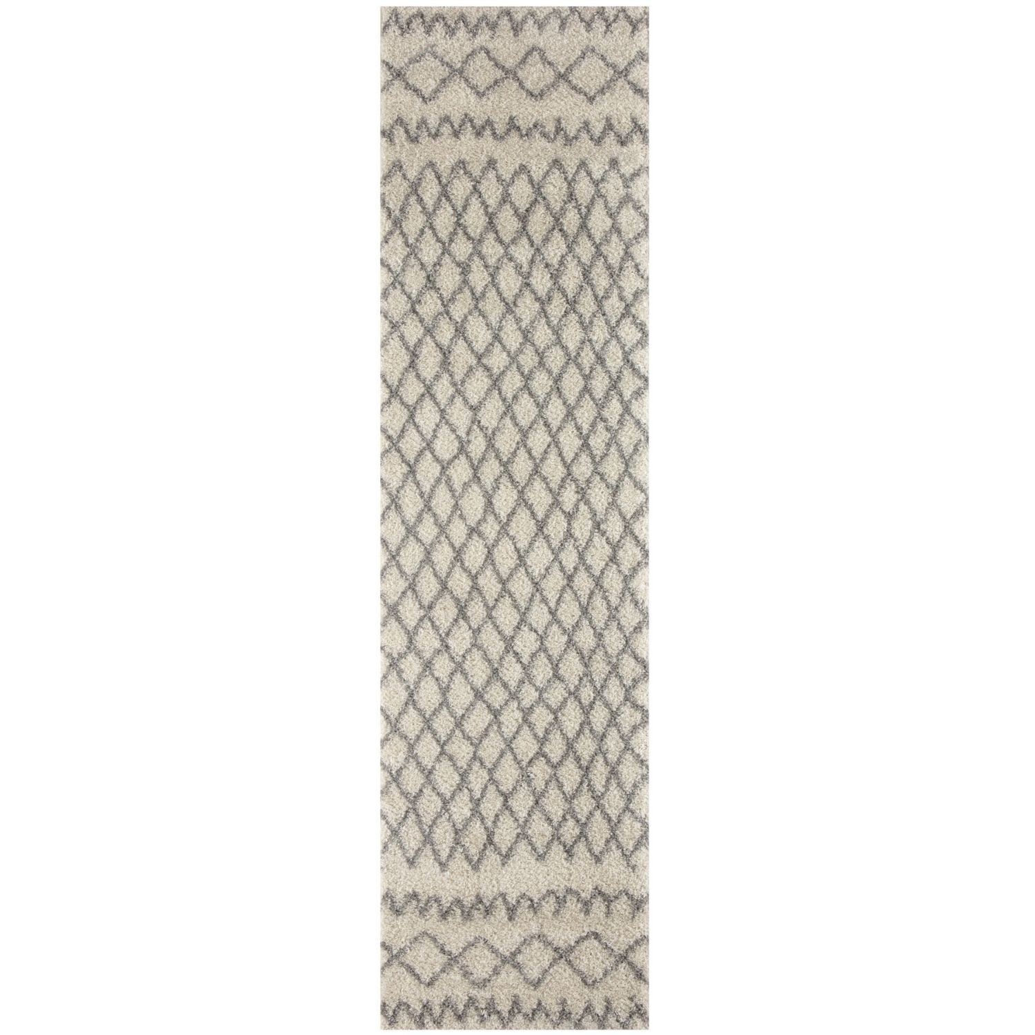 Moroccan Ivory Grey Shaggy Rug | 900 - PN Home