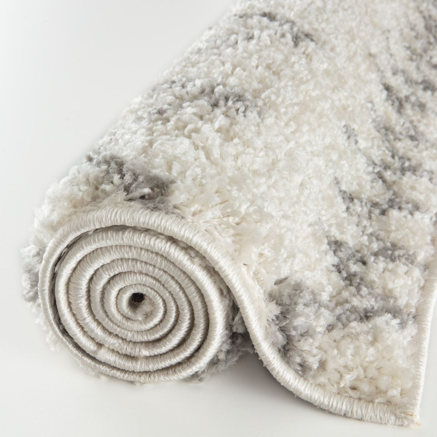 Moroccan Ivory Grey Shaggy Rug | 900 - PN Home